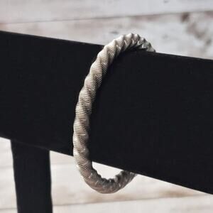 Vintage Stretch Bracelet - Unusual Twisted Metal